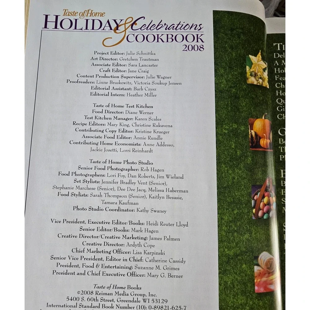 Taste of Home Holiday & Celebrations Cookbook Lot 2002 2006 2008 Hardcover Books